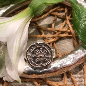 Silpada .925 SterlingSilver ring w/ stamped center